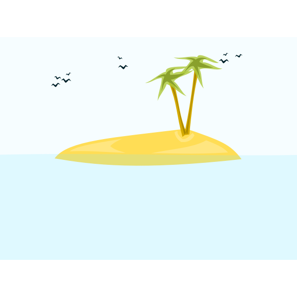 Tropical island vector image