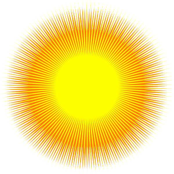 Glowing sun vector clip art