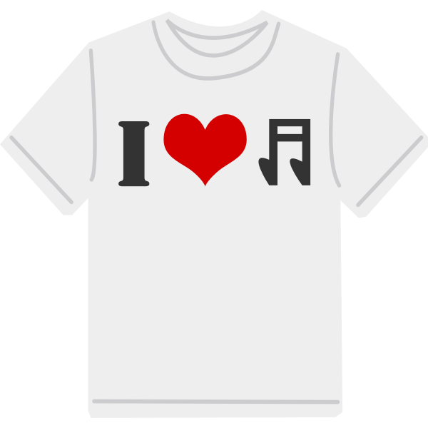 I love music T-shirt vector image