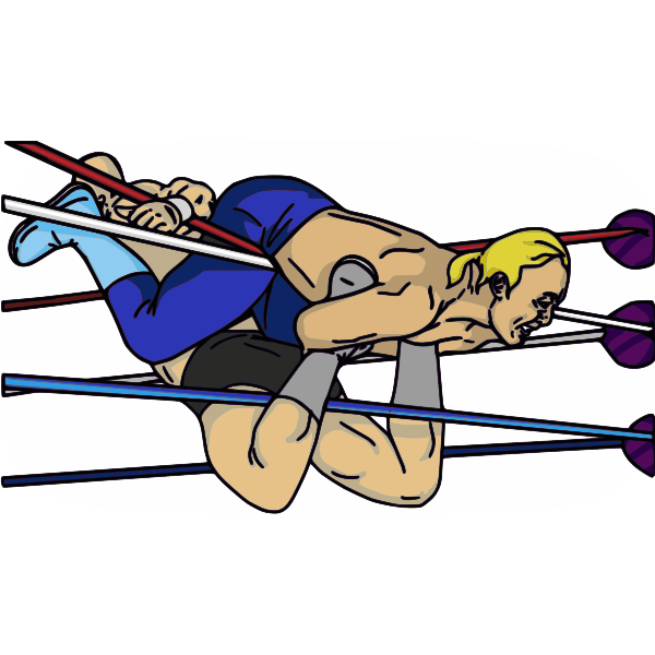 Professional wrestling maneuver vector image