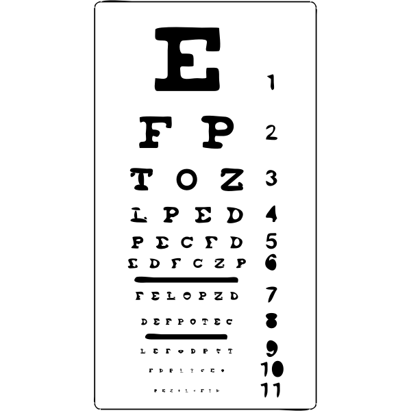 Eye test silhouette