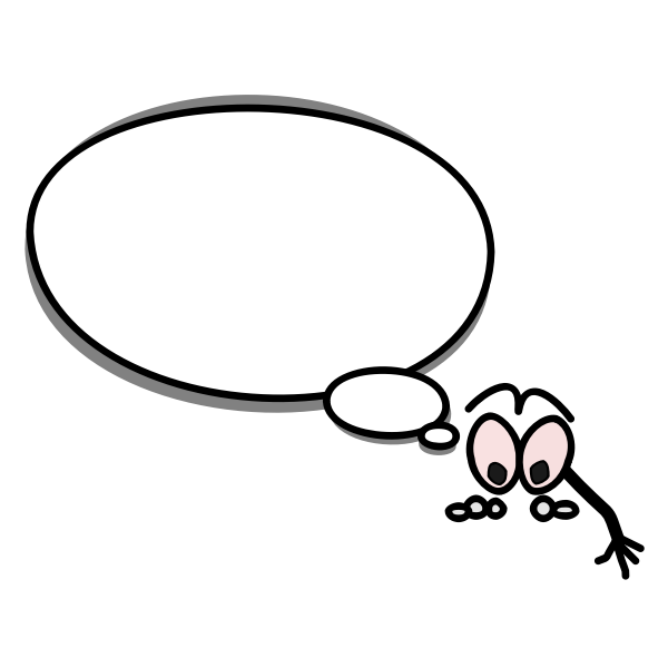 Speech bubble pointning down vector illustration