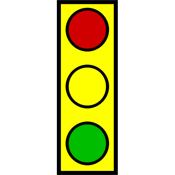 Vector image of small stop light symbol