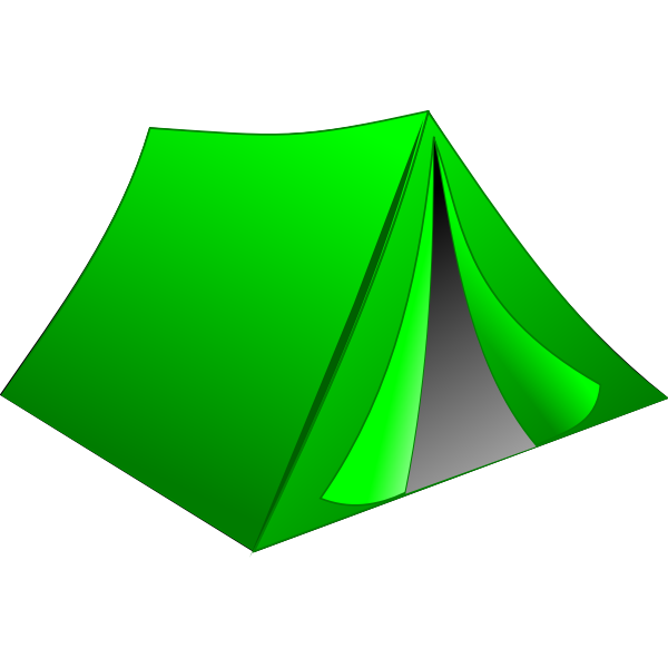 Green tent vector drawing