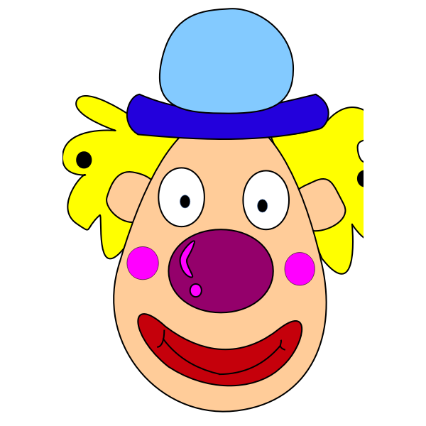 Vector clip art of clown head