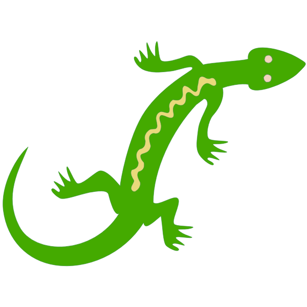 Green lizard icons