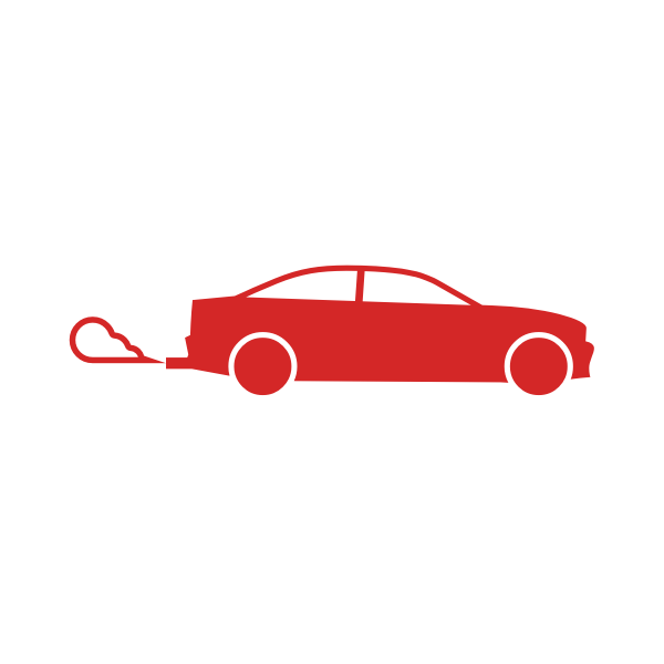 Car emissions vector sign