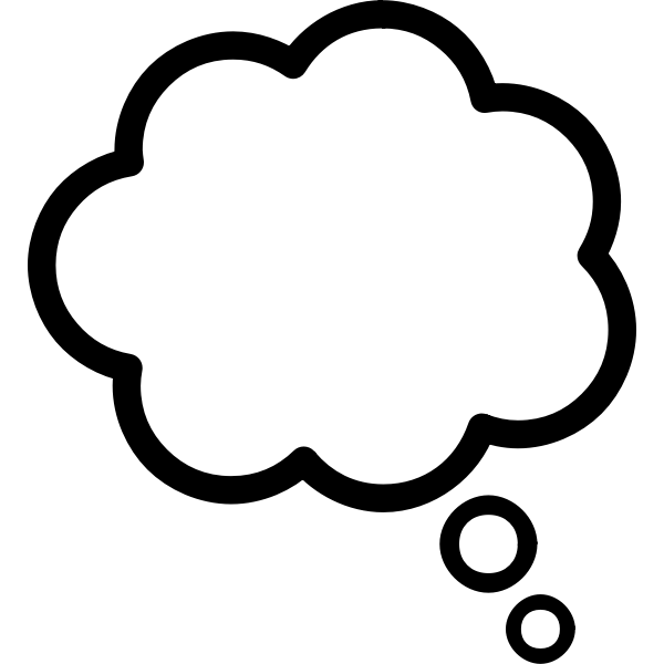 Thought cloud vector clip art