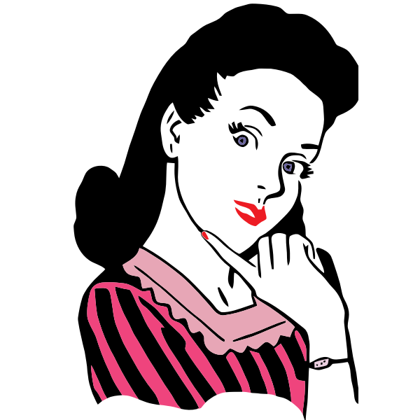 Retro style woman vector illustration