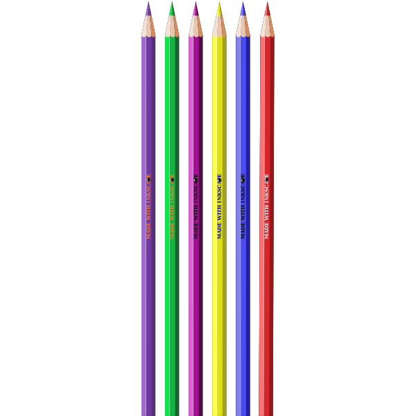 Different coloured pencils