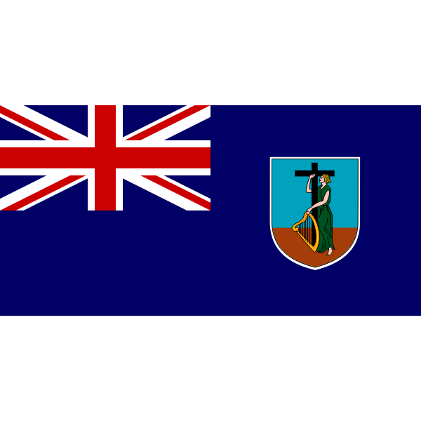 Flag of Montserrat United Kingdom