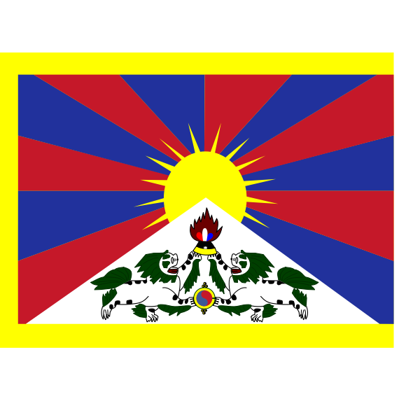 Flag of Tibet vector image