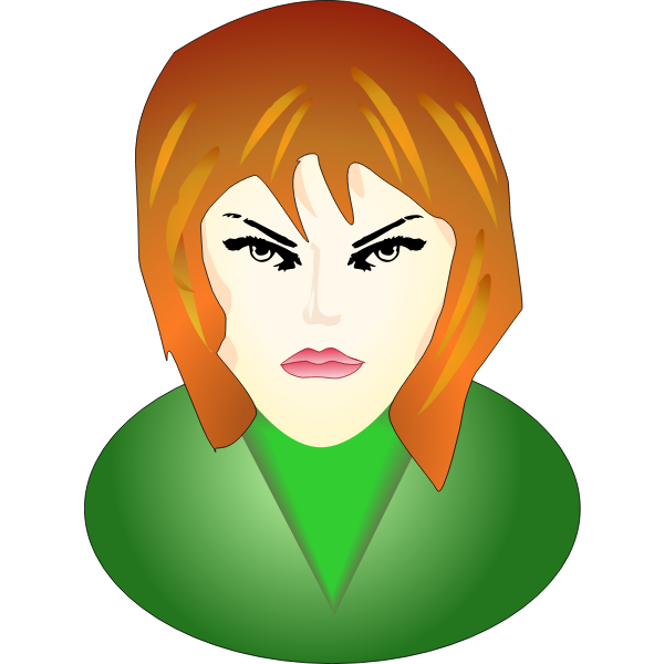 Face of angry woman vector