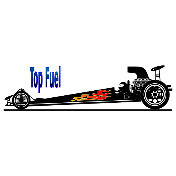 Top fuel car vector image