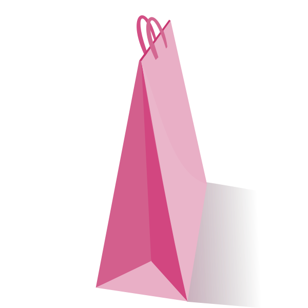 Pink paper bag