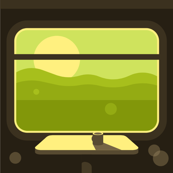 Window in a train