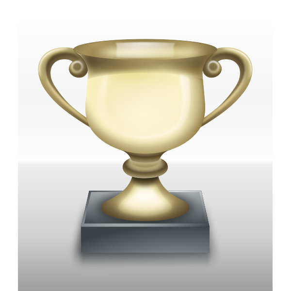 Vector clip art of shiny trophy