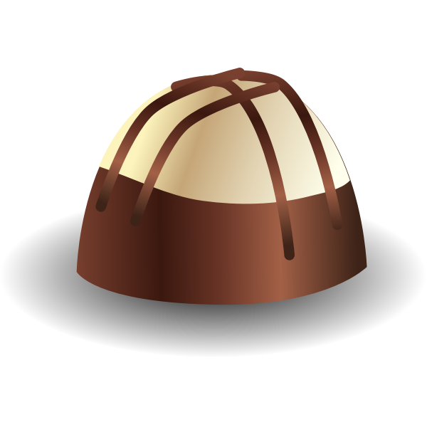 Illustration of delicious chocolate praline