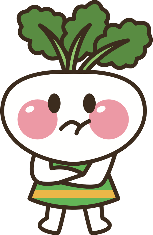 Turnip Head Cartoon Vegetable