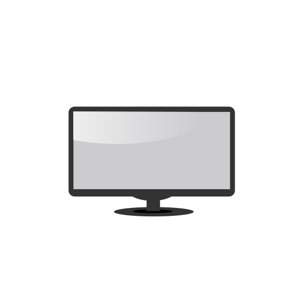 LCD monitor vector drawing