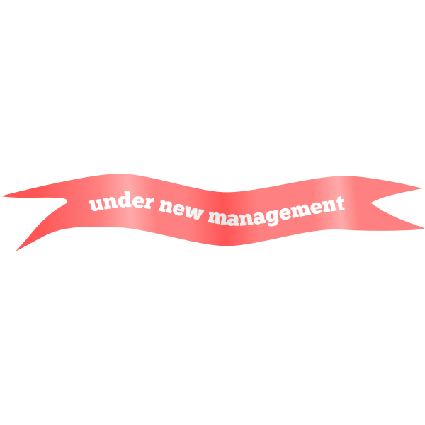 Under new management sign vector image