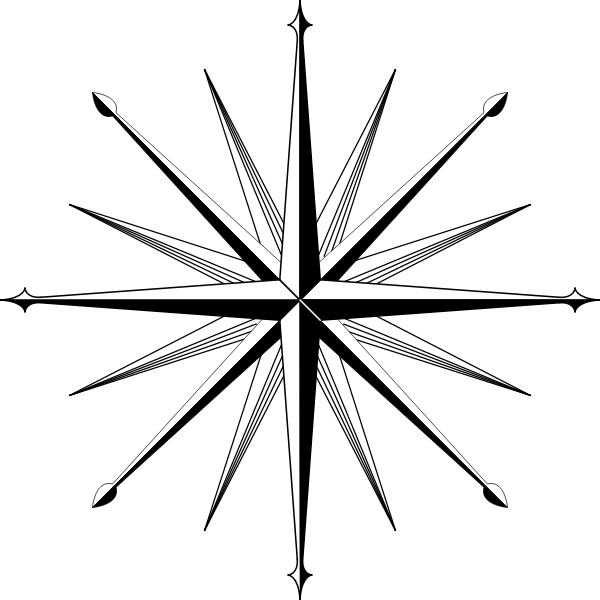 Compass rose vector image