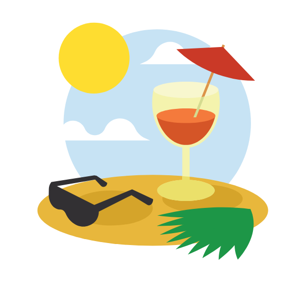 Relaxing vacation concept