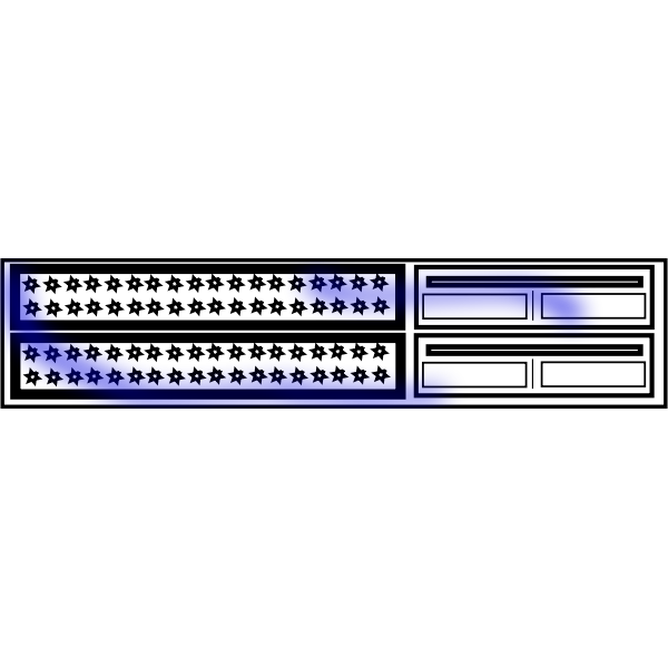 Stacked servers with stars vector clip art