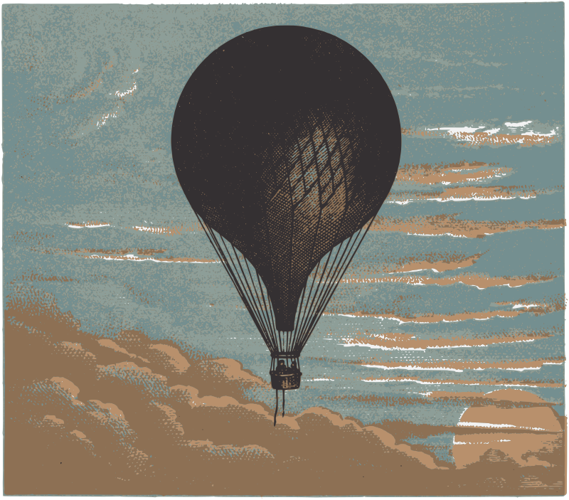 Vintage hot air balloon