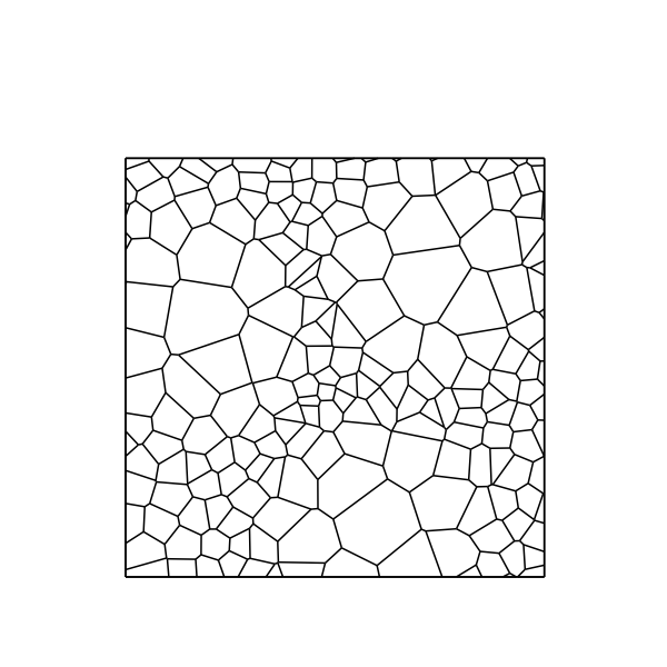 voronoi diagram with 3 attractor points