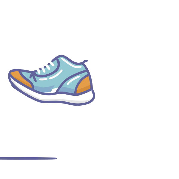 Walking shoe animation