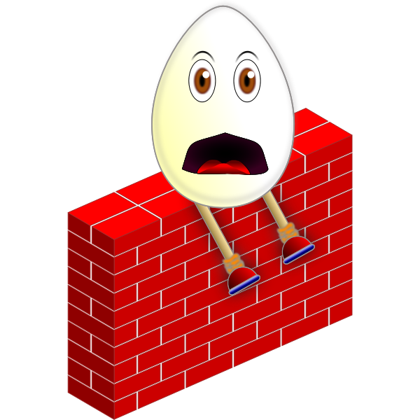 Humpty Dumpty on a wall