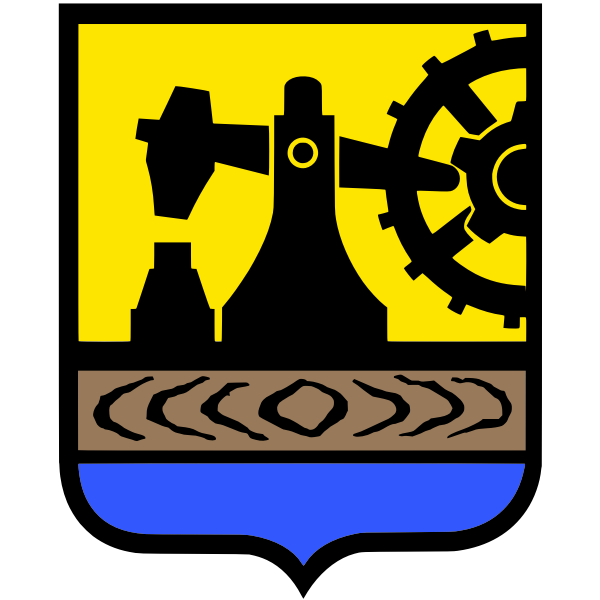 Vector drawing of coat of arms of Katowice City