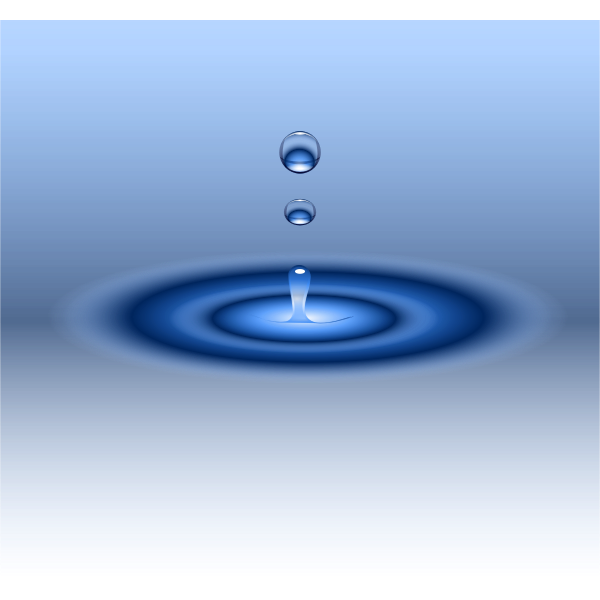 Water drop ripples vector image