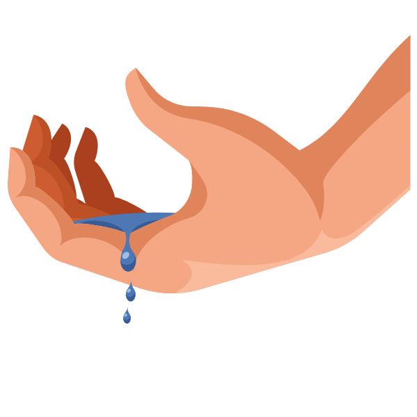 Water in hand