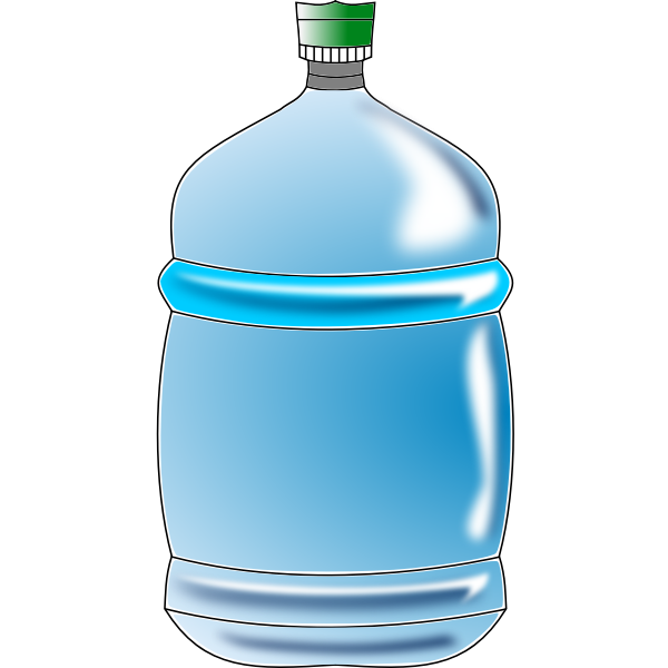 Blue water bottle vector image