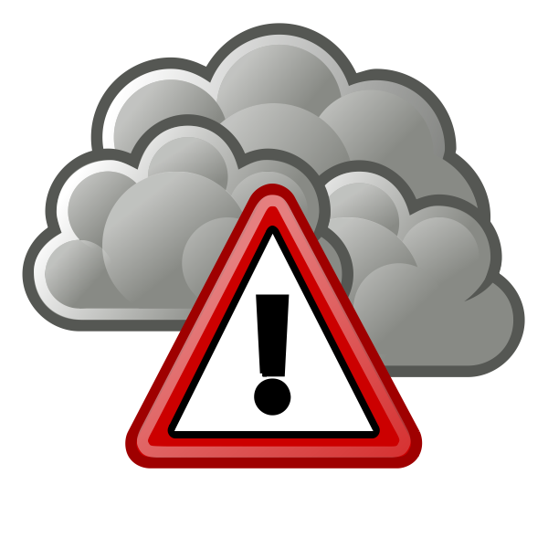 Storm warning sign vector image