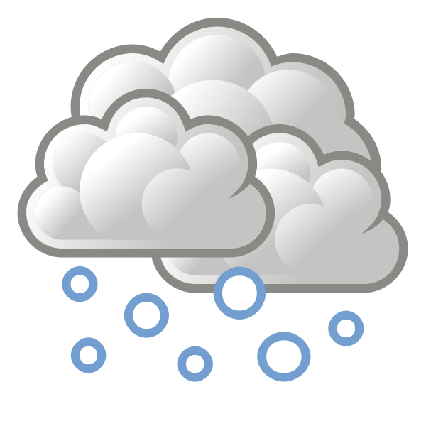 Color weather forecast icon for snow vector image