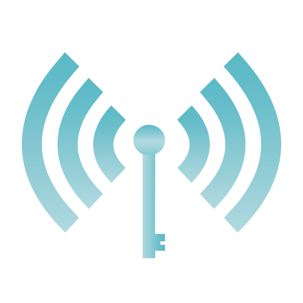 Wi-Fi symbol blue color
