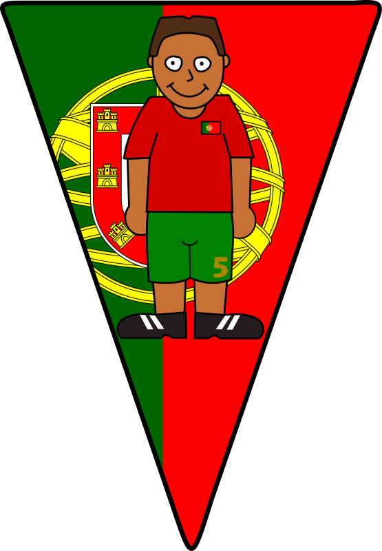 Pennant Soccer Player Portugal 2021