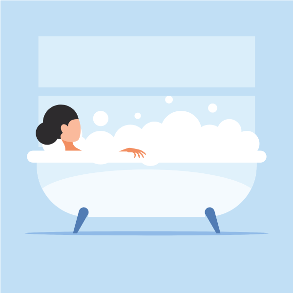 Woman in a bathtub