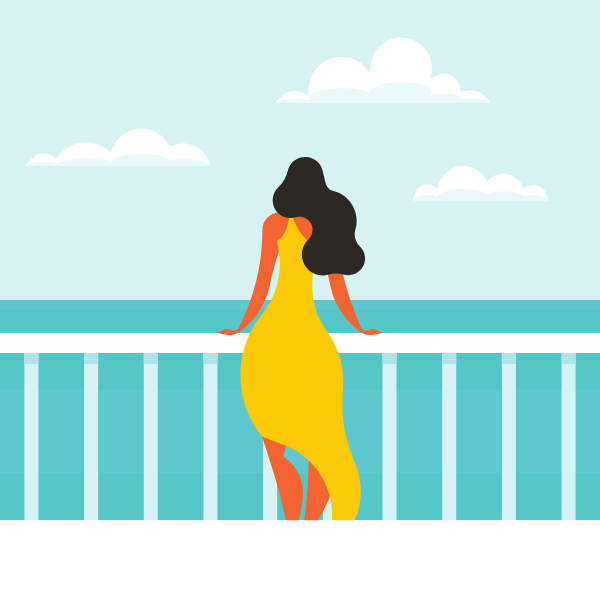Woman in yellow dress