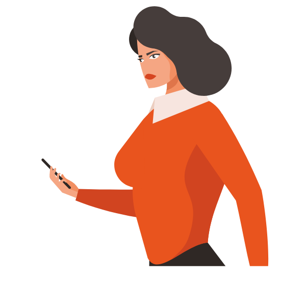 Woman with a smartphone