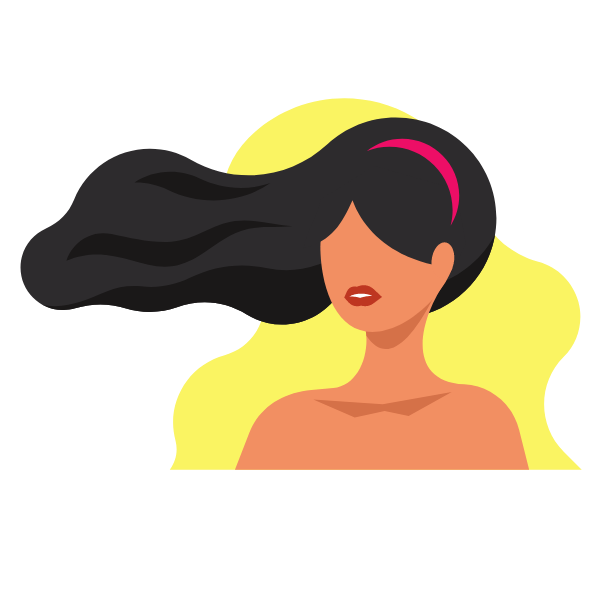 Young woman with black hair