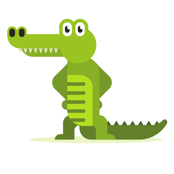 Confused crocodile