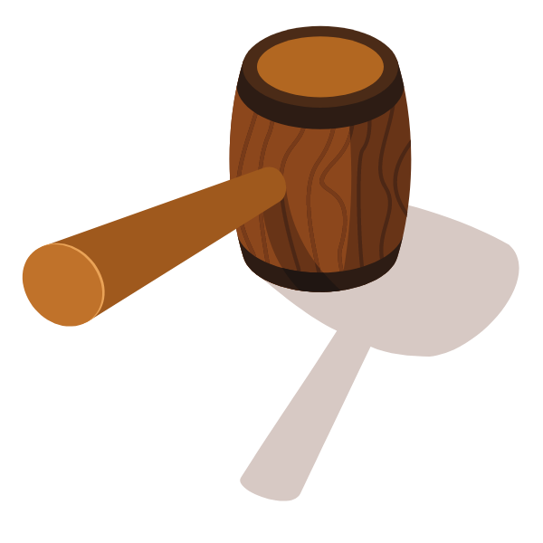 Wooden gavel
