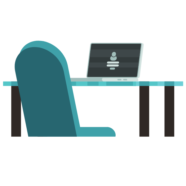 Office desk and a chair