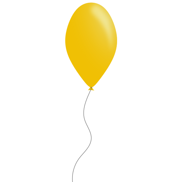 Yellow color balloon vector image