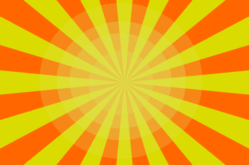 Yellow Orange Sunburst