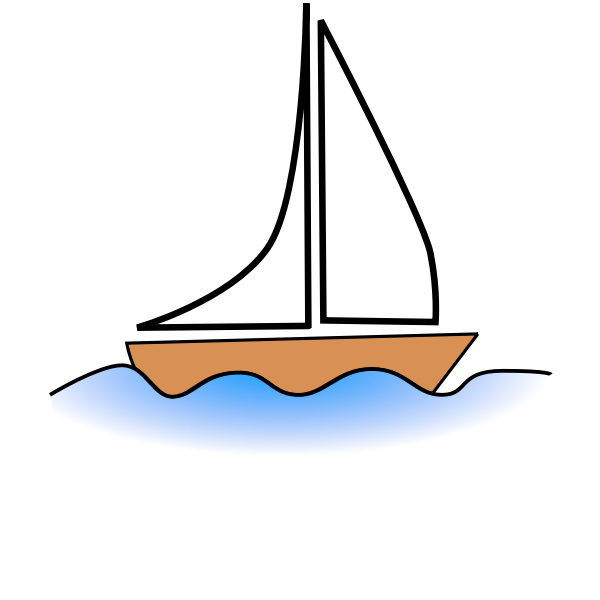 Simple boat vector drawing